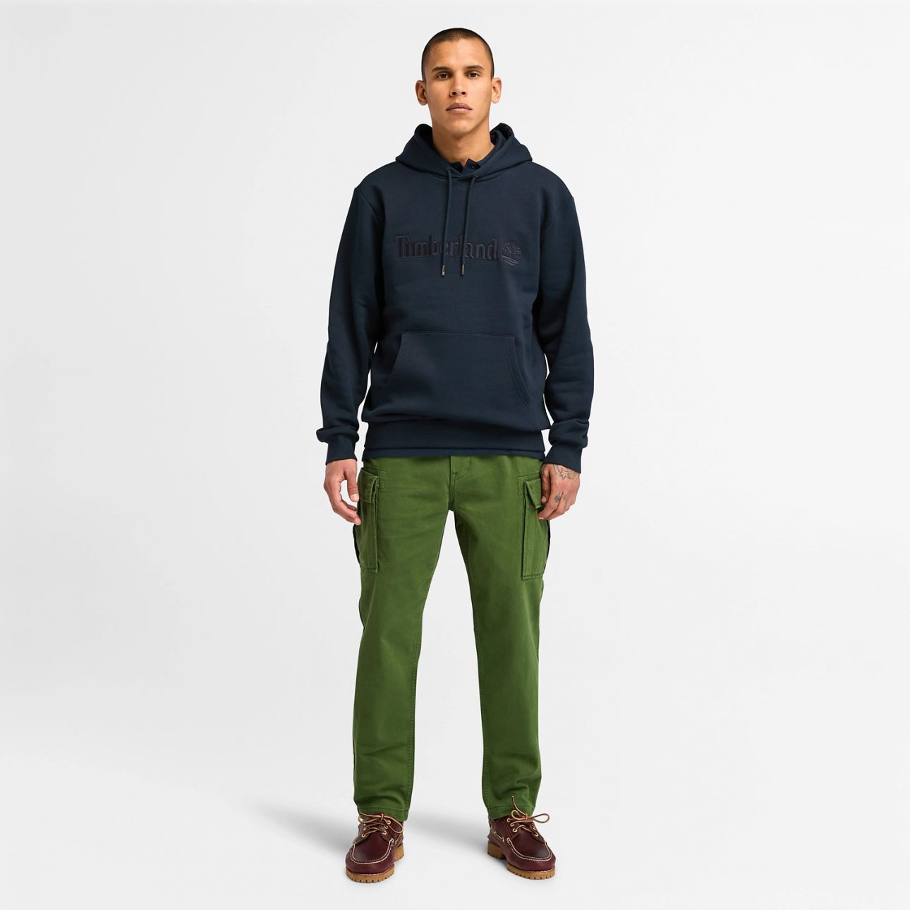 סווטשירט עם כובע ולוגו Timberland® רקמה לגבר